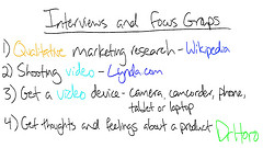 Marketing research interviews and focus groups