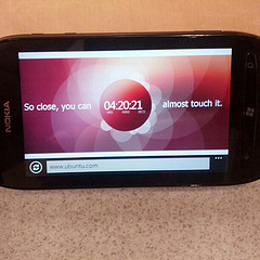 Ironically, I'm watching the countdown on www.Ubuntu.com on a Nokia Lumia running Windows Phone. #ubuntu #linux